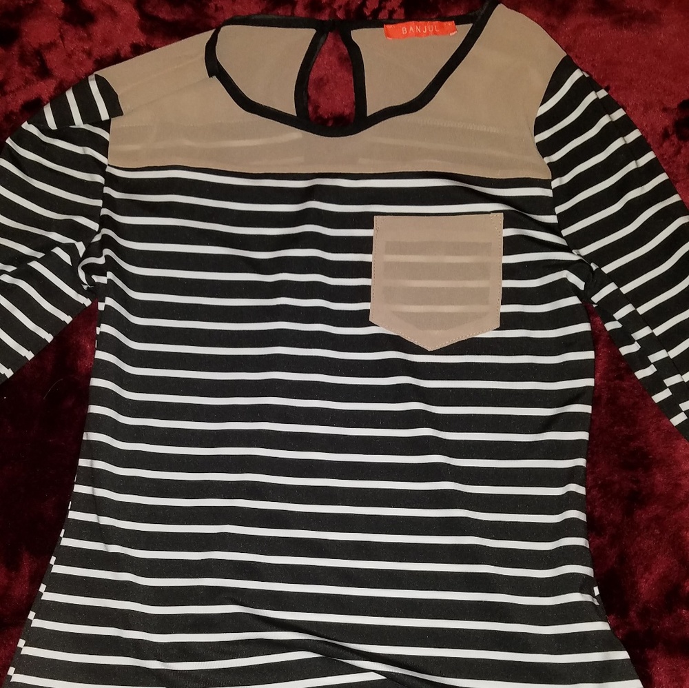 White and Black stripped shirt